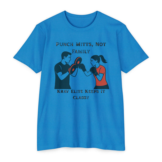 Krav Maga Motivational T-Shirt - Punch Mitts Not Family, Unisex Graphic Tee, Workout Shirt, Boxing Gift, Martial Arts Apparel