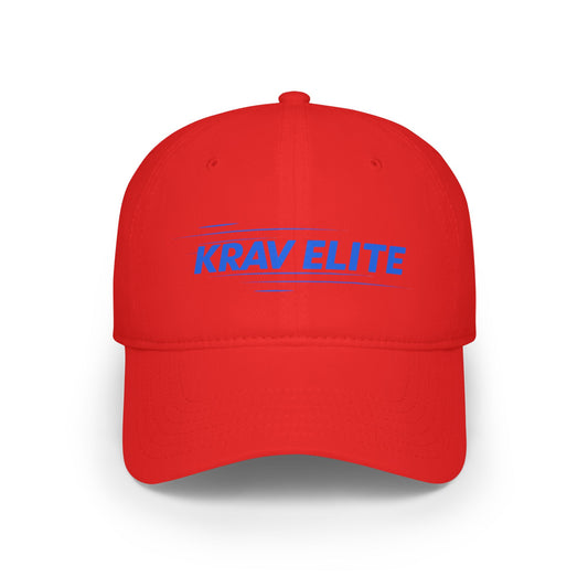 Krav Elite Low Profile Baseball Cap, Fitness Cap, Sports Hat, Red Baseball Cap, Gym Gear, Gift for Athletes